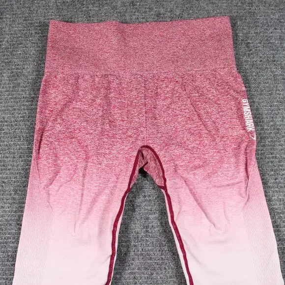 Gymshark Leggings Womens Small Pink Ombre Seamless High Waist - Picture 3 of 8